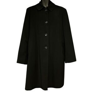 Portrait Black Knee Length Pea Trench Coat Jacket Men’s Large